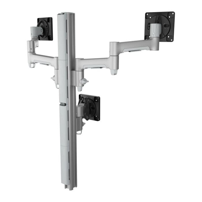Atdec Triple Monitor Stack Mount Accessories Atdec Silver Heavy Duty F Clamp 