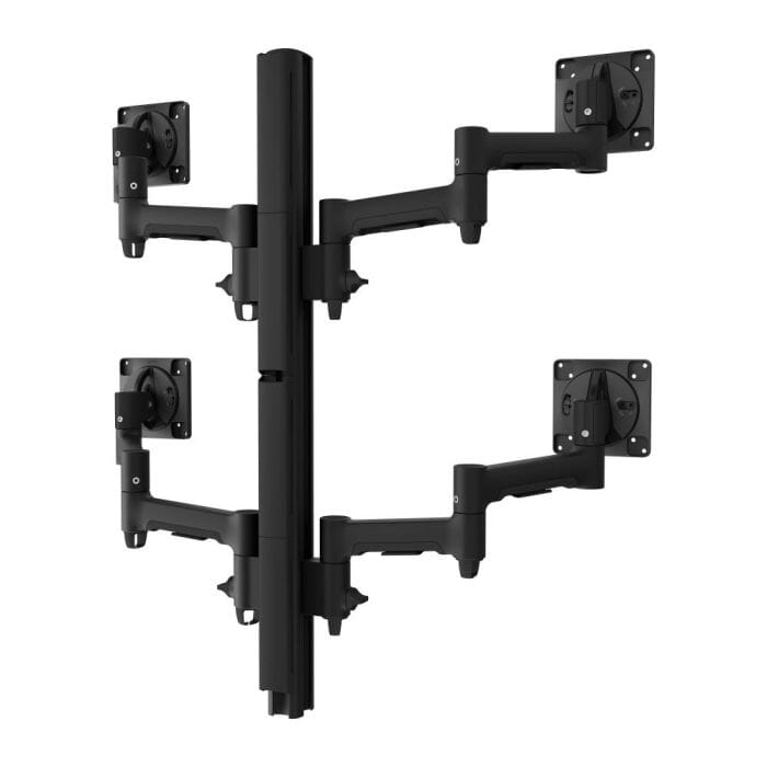 Atdec Quad Mount on Tall Post Accessories Atdec Black Heavy Duty F Clamp 