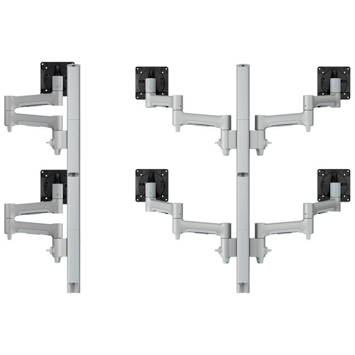 Atdec Hex Mount with Two Posts Accessories Atdec Silver Heavy Duty F Clamp 