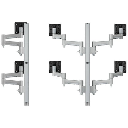 Atdec Hex Mount with Two Posts Accessories Atdec Silver Heavy Duty F Clamp 