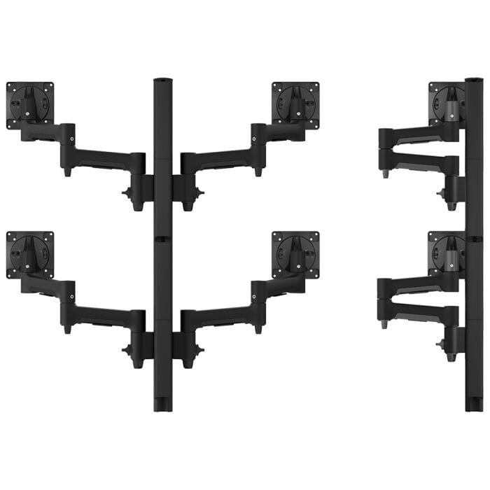 Atdec Hex Mount with Two Posts Accessories Atdec Black Heavy Duty F Clamp 