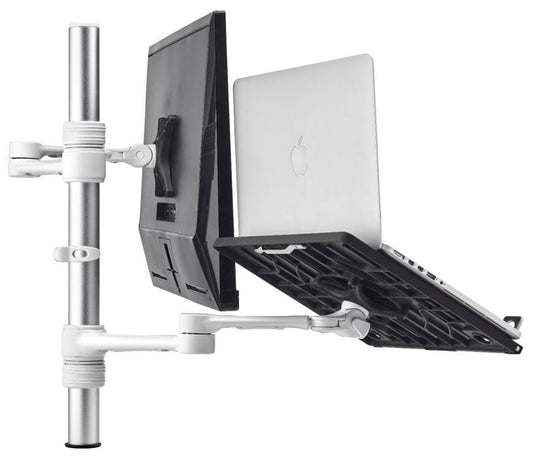 Atdec Dual Notebook/Monitor Arm Combo Desk Mount Accessories Atdec White  