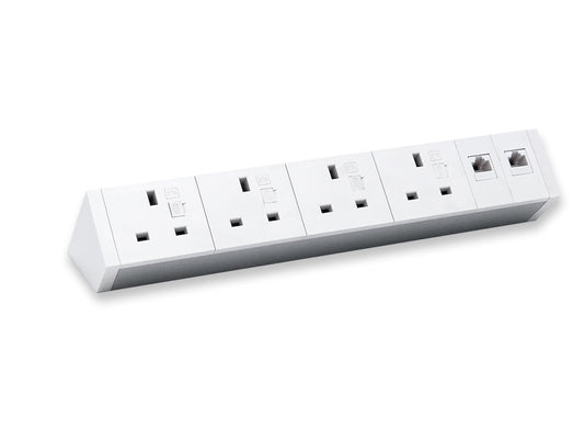 Athena2 Power Rail with 4 Power - 3.15A. 2 CAT6 UTP Data. Accessories CMS Electracom   