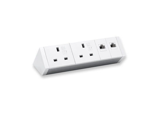 Athena2 Power Rail with 2 Power - 3.15A. 2 CAT6 UTP Data. Accessories CMS Electracom   