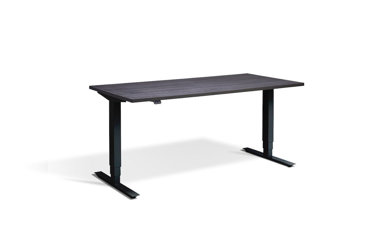 Lavoro Advance Dual Motor Sit-Stand Desk - 700mm Deep Desktops - Black Frame Accessories Lavoro Anthracite Sherman Oak 1200x700 Black