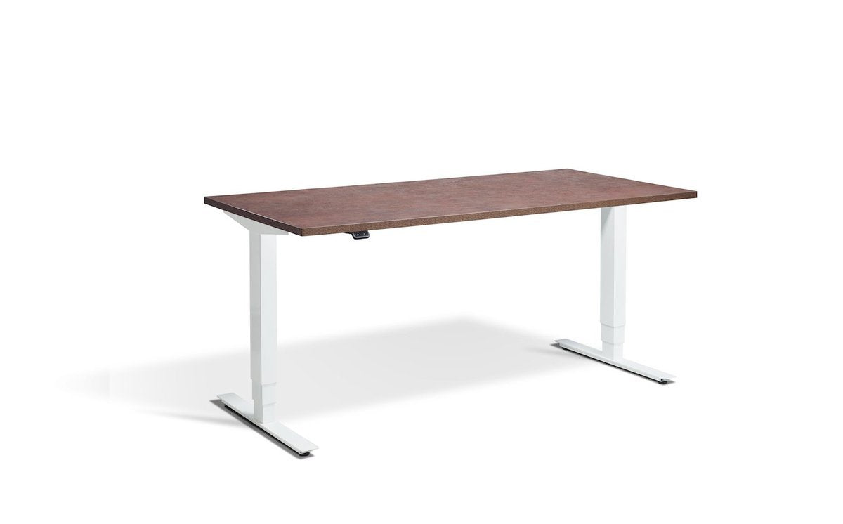 Lavoro Advance Dual Motor Sit-Stand Desk - 700mm Deep Desktops - White Frame Accessories Lavoro Ferro Bronze 1400x700 White