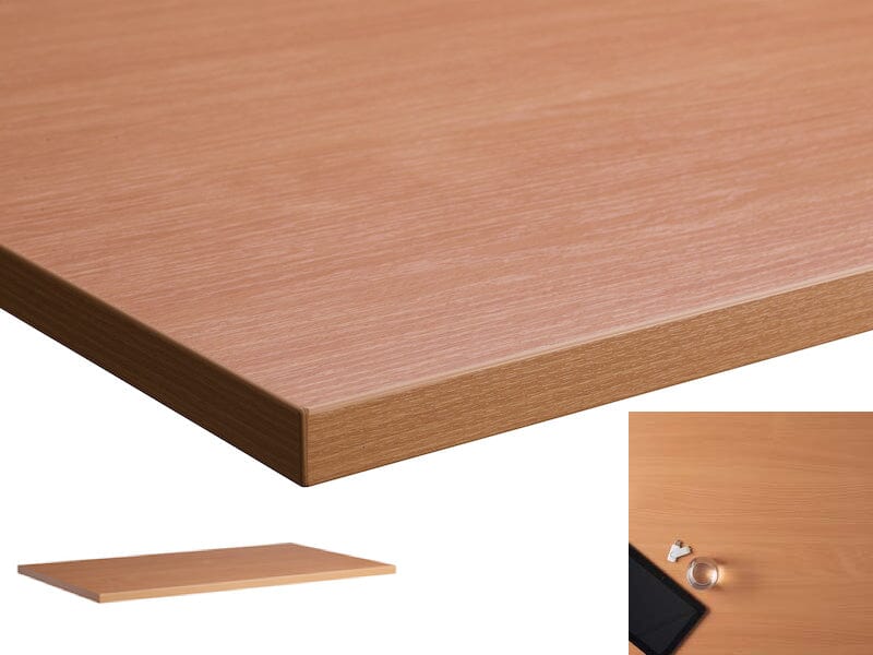 Lavoro Rectangular Desk Tops - 800mm Deep Desktops - 25mm Thick Accessories Lavoro Beech 1200x800 