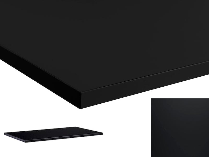 Lavoro Rectangular Premium Desk Tops - 800mm Deep Desktops Accessories Lavoro Nero Ingo Fenix 1200x800 