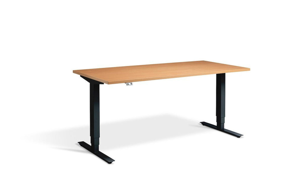Lavoro Advance Dual Motor Sit-Stand Desk - 800mm Deep Desktops - Black Frame Accessories Lavoro Beech 1200x800 Black