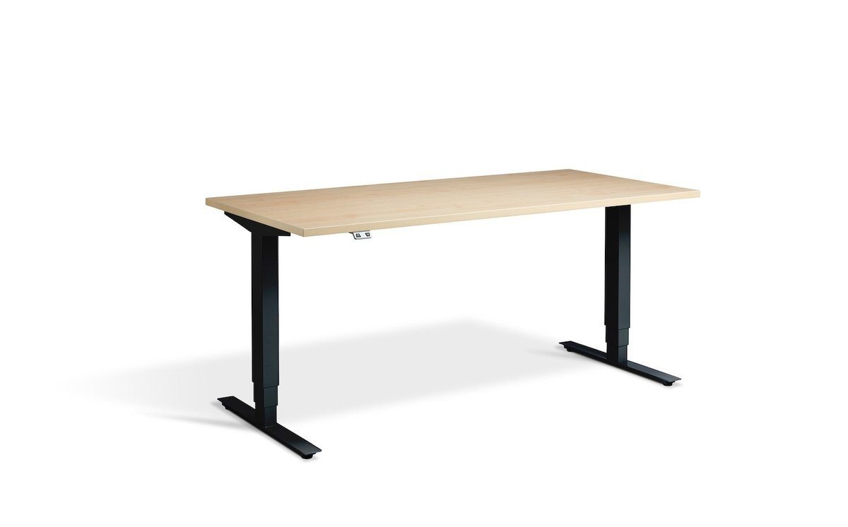 Lavoro Advance Dual Motor Sit-Stand Desk - 700mm Deep Desktops - Black Frame Accessories Lavoro Maple 1200x700 Black