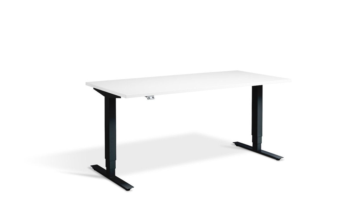 Lavoro Advance Dual Motor Sit-Stand Desk - 700mm Deep Desktops - Black Frame Accessories Lavoro White 1200x700 Black