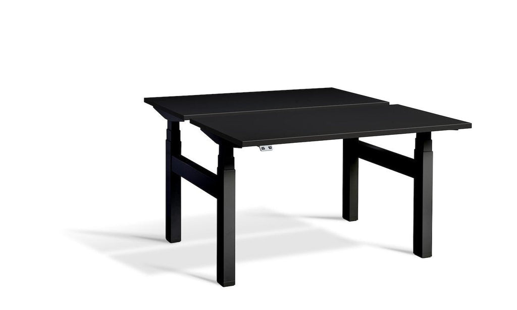 Lavoro Duo - Four Motor Back to Back Sit-Stand Desk - 700 Deep - Black Frame Accessories Lavoro Black 1600x700 Black