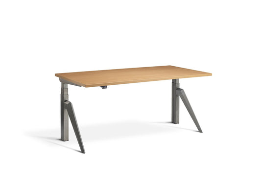 Lavoro Five Dual Motor Sit-Stand Desk - 700mm Deep Desktops - Raw Steel Frame Accessories Lavoro Beech 1200x700 Five