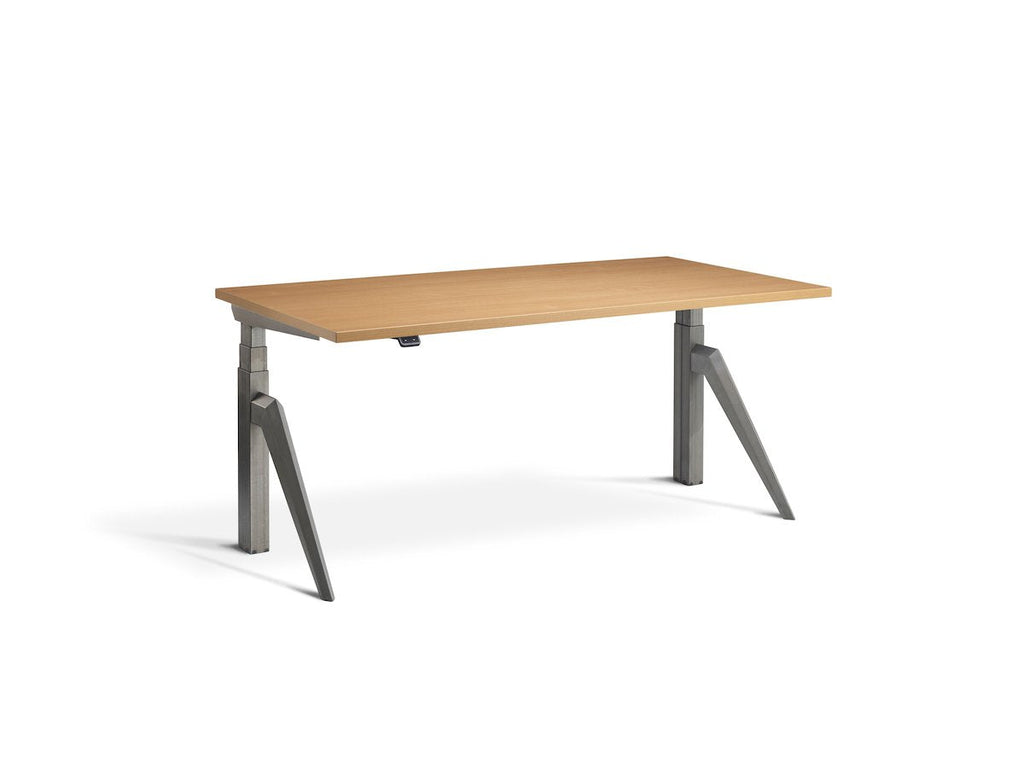 Lavoro Five Dual Motor Sit-Stand Desk - 700mm Deep Desktops - Raw Steel Frame - e-furniture