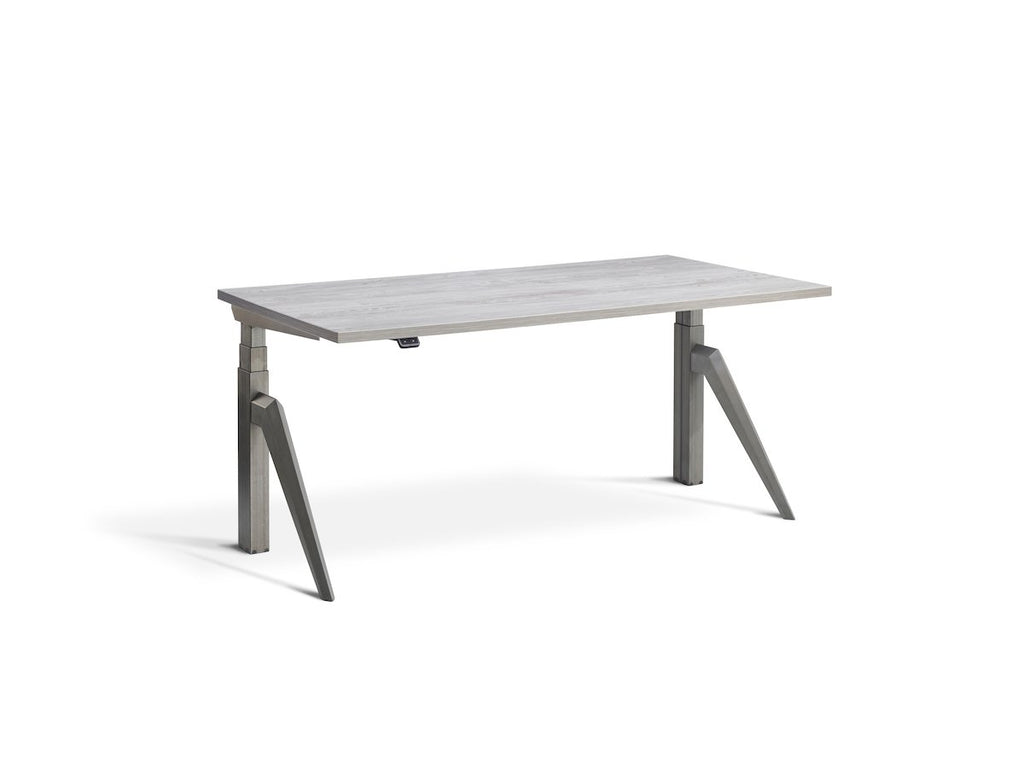 Lavoro Five Dual Motor Sit-Stand Desk - 700mm Deep Desktops - Raw Steel Frame Accessories Lavoro Cascina Pine 1600x700 Five