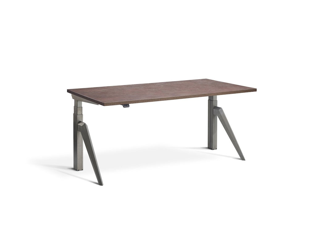 Lavoro Five Dual Motor Sit-Stand Desk - 700mm Deep Desktops - Raw Steel Frame - e-furniture