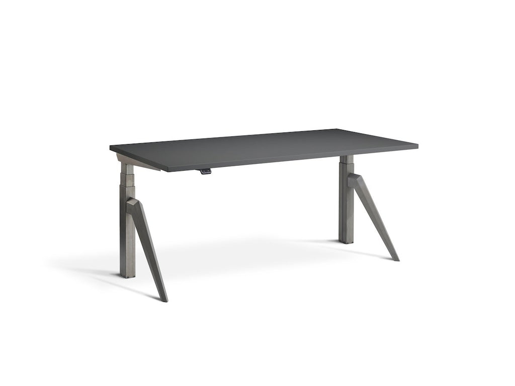 Lavoro Five Dual Motor Sit-Stand Desk - 700mm Deep Desktops - Raw Steel Frame Accessories Lavoro Graphite 1400x700 Five