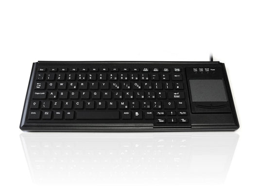 Accuratus K82F - USB Ruggedised Mini IP55 Keyboard with Touchpad Accessories Accuratus Black  