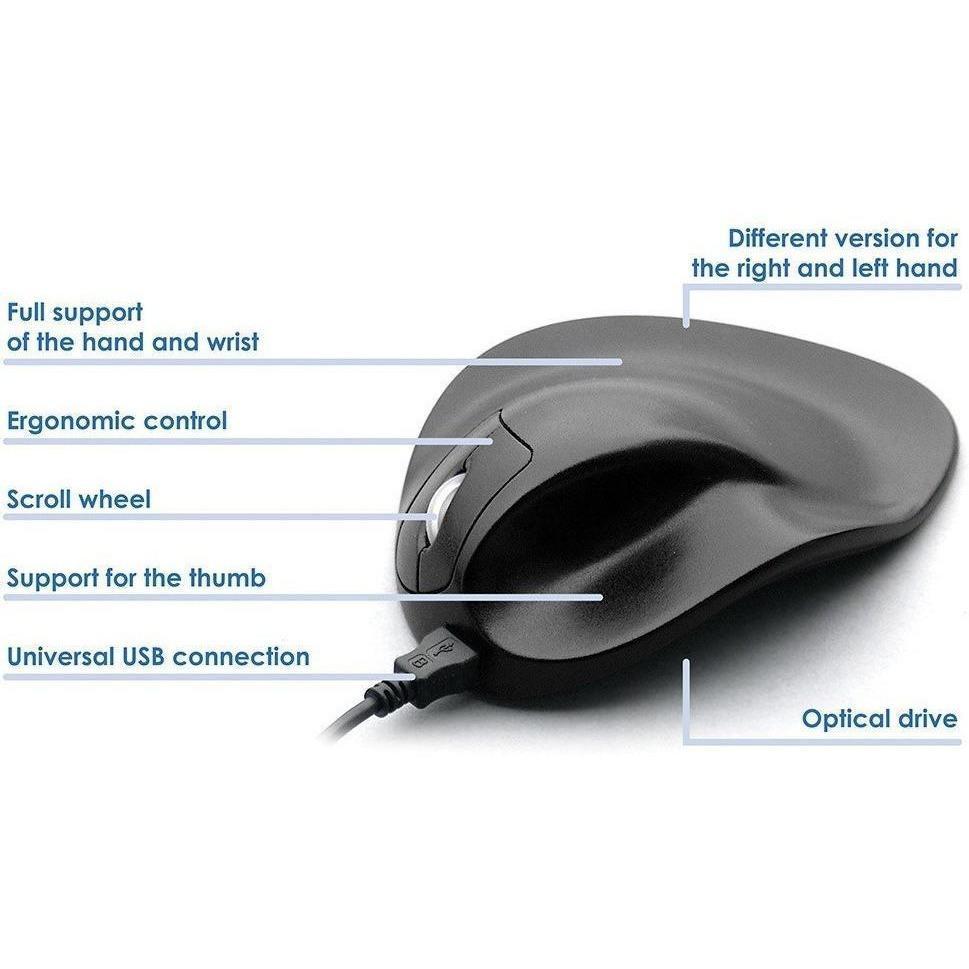 BlueRay HandShoe Mouse Large Right Handed Wired. - e-furniture