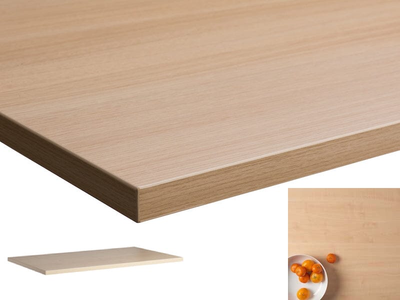 Lavoro Rectangular Desk Tops - 800mm Deep Desktops - 25mm Thick Accessories Lavoro Maple 1200x800 