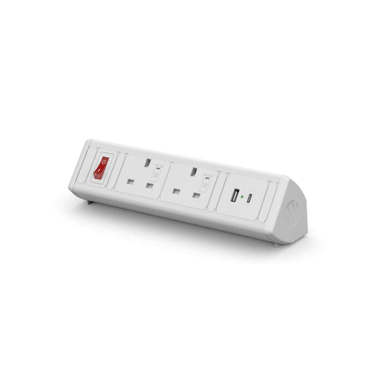 Boost Desktop Power Module with 2 UK Power Sockets and 2 USB Charging Ports A+C Accessories Metalicon   