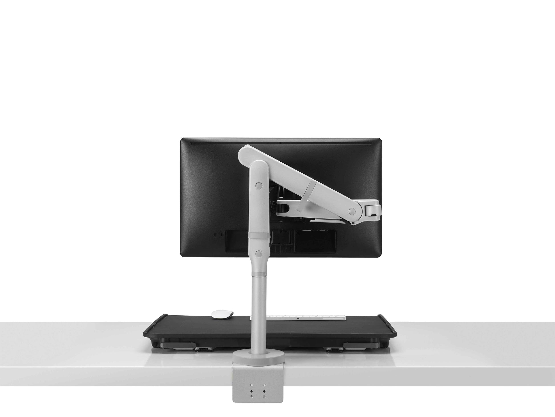 Colebrook Bosson Saunders Ollin Monitor Arm with Monto Sit-Stand Raiser Accessories Colebrook Bosson Saunders White  