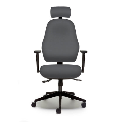 Orthopaedica 100 Series Task Chair Accessories Torasen Grey Height Adjustable Arms Independent Mechanism and Adjustable Headrest