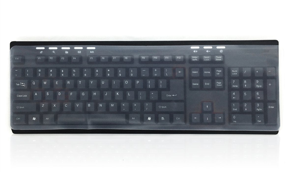 Accuratus Flat Universal Keyboard Cover - Easy Clean Durable Flat Universal Silicone Keyboard Colour - Large 45 x 14 cm - 5 pack Accessories Accuratus   