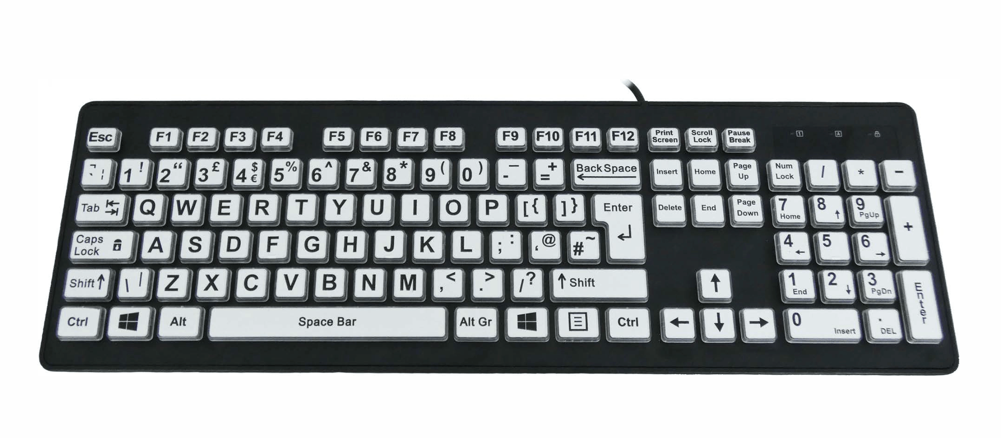 Accuratus Rainbow 2 USB Keyboard Accessories Accuratus Black  
