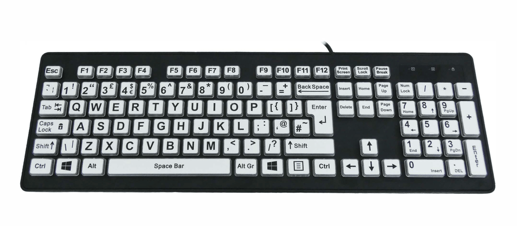 Accuratus Rainbow 2 USB Keyboard Accessories Accuratus Black  