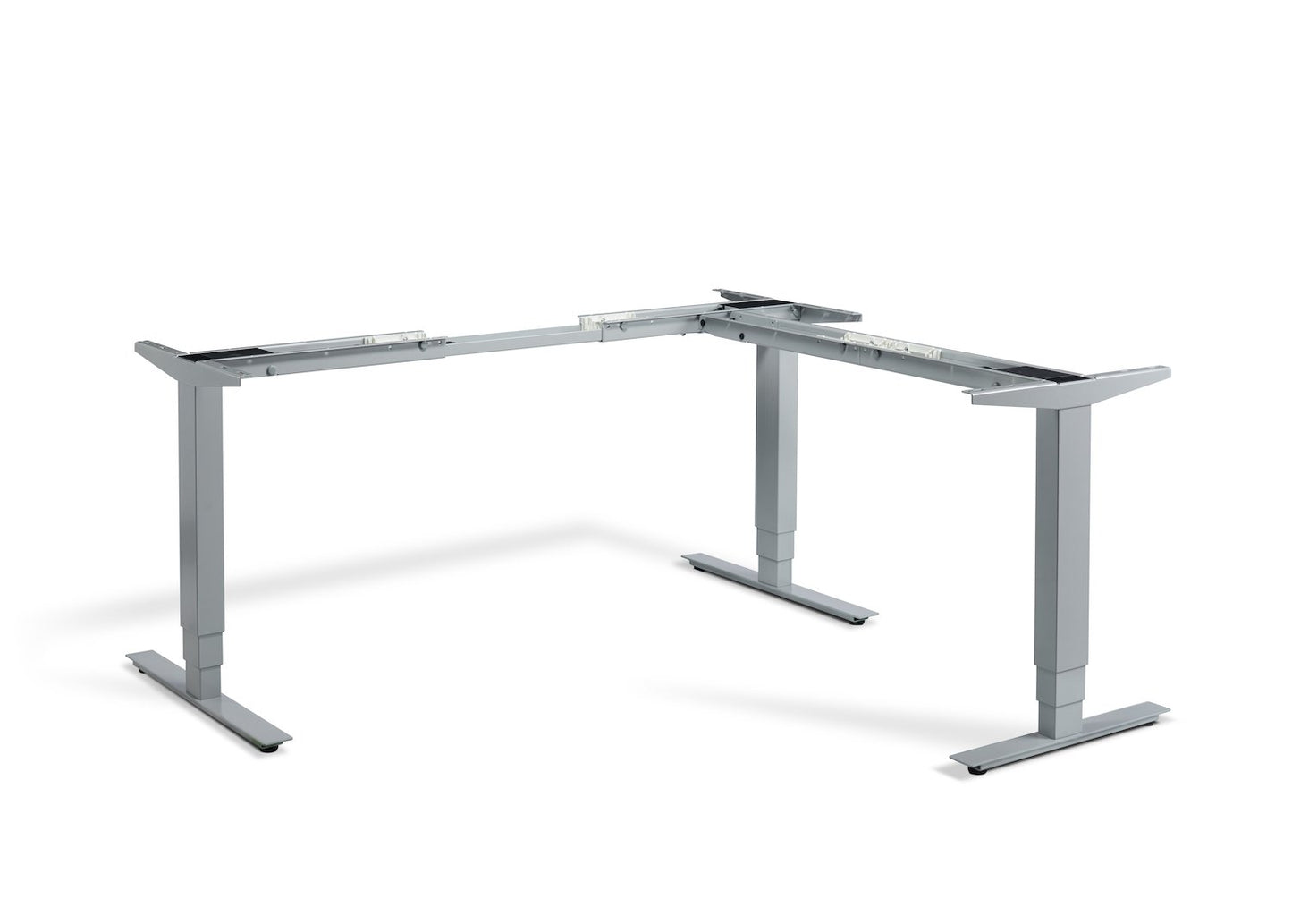 Lavoro Advance Corner Triple Motor Sit-Stand Desk Frame Accessories Lavoro Silver  