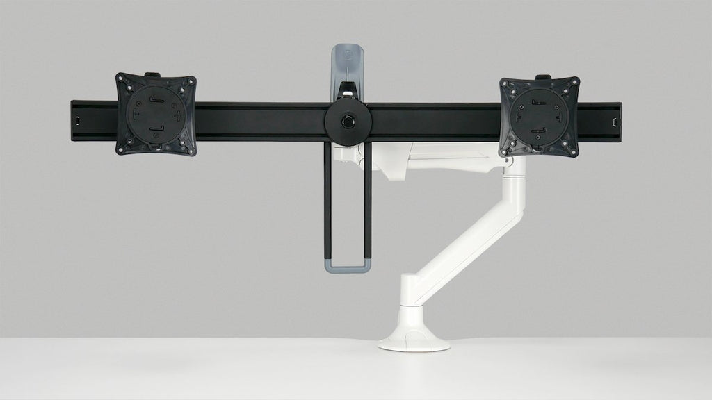 Metalicon Levo Gas Lift Monitor Arm for Single Screen with Twin Rail Converter Bar Accessories Metalicon   
