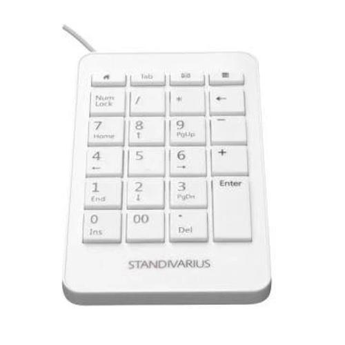 Standivarius Keypad Basic Number Pad in White - e-furniture